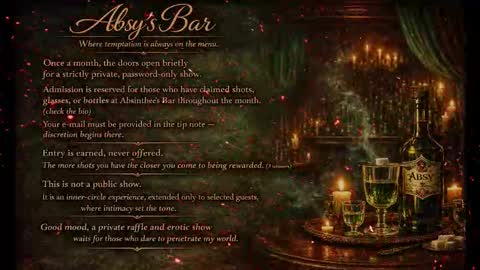 Snapshot of absinthee chatting on 03/01/26, 07:16 absy online show from 03/01/26, 07:16