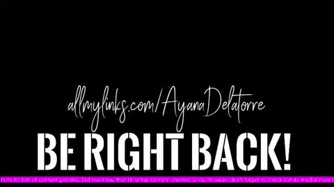 Snapshot of ayanadelatorre chatting on 09/18/25, 11:29 Ayana Delatorre online show from 09/18/25, 11:29