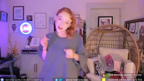 Snapshot of beckthetongue chatting on 10/02/25, 10:06 Beck the tongue online show from 10/02/25, 10:06