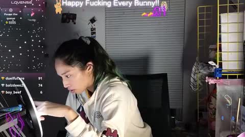 Snapshot of bunnycheekz chatting on 12/14/24, 02:23 Tokki bunny online show from 12/14/24, 02:23