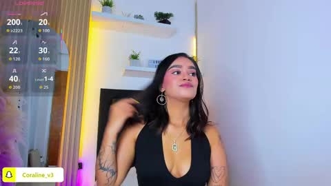 Snapshot of coraline_v chatting on 05/09/26, 11:59 Coraline connected from 10 pm to 6 am Colombia time online show from 05/09/26, 11:59