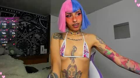 Snapshot of devadoll chatting on 02/23/25, 01:13 Gi HELP ME REACH 50 THUMPS UP 3 online show from 02/23/25, 01:13