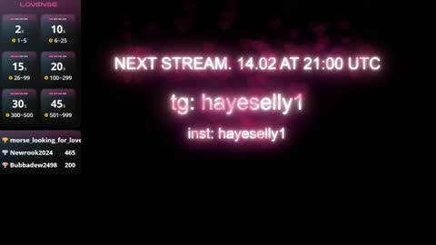 Ella NEXT STREAM 1TH DECEMBER 1200 - 0800 AM AT MOSCOW TIME online show from 02/13/25, 02:56