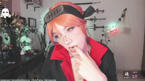 Snapshot of fairywhore chatting on 02/01/25, 05:49 Jackie Cosplayer online show from 02/01/25, 05:49