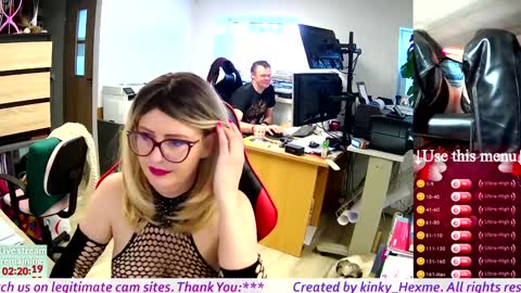 Snapshot of hexme_kinky_office chatting on 02/04/25, 09:38 hexme_kinky_office online show from 02/04/25, 09:38