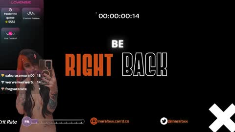 Snapshot of inarafoxxx chatting on 01/06/25, 03:53 Inarafoxx online show from 01/06/25, 03:53