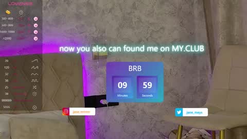 Snapshot of jane_meys chatting on 02/23/25, 11:22 your kitty JANE roawww online show from 02/23/25, 11:22