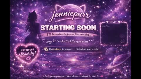Snapshot of jenniepurr chatting on 06/08/26, 05:02 Jennie online show from 06/08/26, 05:02