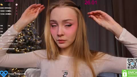 Snapshot of lissa_meooow chatting on 01/26/25, 03:38 your Liza again. Next stream Dec. 1 at 2 or 3 GMT online show from 01/26/25, 03:38