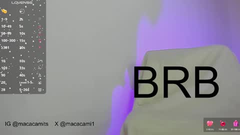 Snapshot of macacami1 chatting on 02/20/25, 10:48 cami online show from 02/20/25, 10:48