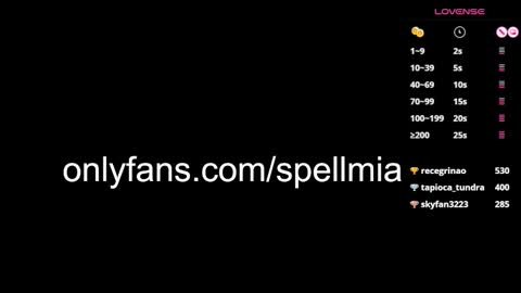 Snapshot of miaspell chatting on 02/23/25, 10:09 Mia instagram miasspell online show from 02/23/25, 10:09