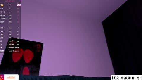 Snapshot of naomigirl33 chatting on 01/28/25, 06:49 Naomi Dear I will be online at 1200 UTC online show from 01/28/25, 06:49