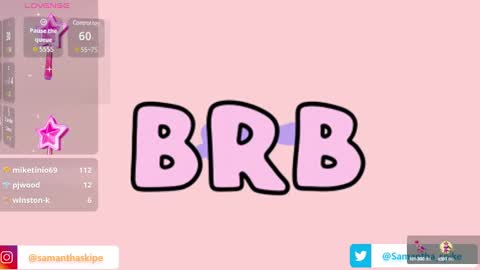 Snapshot of samantha_spike chatting on 01/19/25, 05:58 Samantha online show from 01/19/25, 05:58