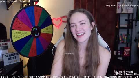 Snapshot of samanthahayesxoxo chatting on 12/02/24, 04:09 The Real Samantha Hayes haha online show from 12/02/24, 04:09