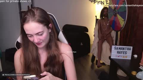 Snapshot of samanthahayesxoxo chatting on 01/13/25, 03:56 The Real Samantha Hayes haha online show from 01/13/25, 03:56