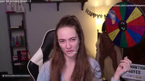 Snapshot of samanthahayesxoxo chatting on 01/14/25, 05:30 The Real Samantha Hayes haha online show from 01/14/25, 05:30