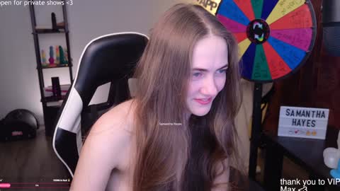 Snapshot of samanthahayesxoxo chatting on 01/18/25, 04:26 The Real Samantha Hayes haha online show from 01/18/25, 04:26