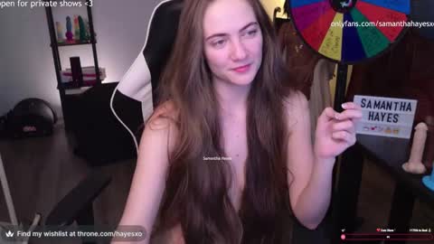 Snapshot of samanthahayesxoxo chatting on 01/18/25, 10:39 The Real Samantha Hayes haha online show from 01/18/25, 10:39