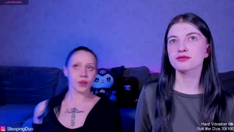 Snapshot of sleepingduo chatting on 05/30/26, 06:16 Hi We are Iva and Angela Nice to meet u 3 online show from 05/30/26, 06:16