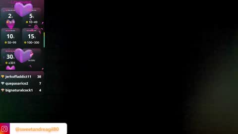 Snapshot of sweetandreagil chatting on 08/02/26, 07:12 Andrea Cheryl GiLandreagil80 In Instagram online show from 08/02/26, 07:12