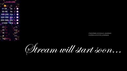 Anastasia online show from 01/11/25, 12:01