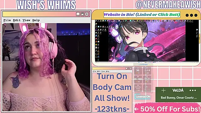 Snapshot of nevermakeawish chatting on 05/16/26, 10:23 nevermakeawish online show from 05/16/26, 10:23