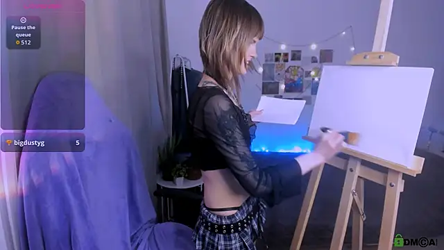 Snapshot of Mel_the_drawer chatting on 03/03/26, 12:55 Mel the drawer online show from 03/03/26, 12:55