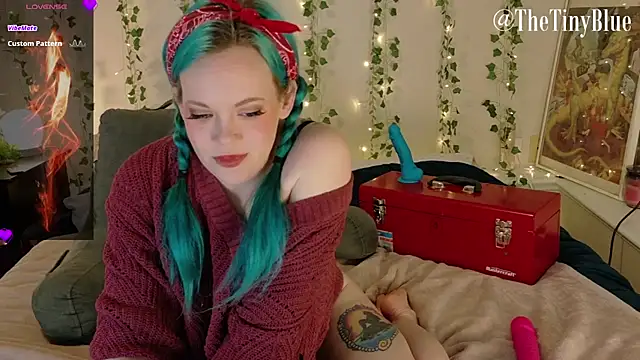 Snapshot of thetinyblue chatting on 02/20/25, 07:41 thetinyblue online show from 02/20/25, 07:41