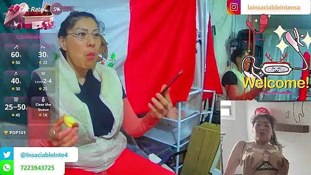 Snapshot of LaInsaciableIntensa chatting on 03/13/25, 12:48 LaInsaciableIntensa online show from 03/13/25, 12:48