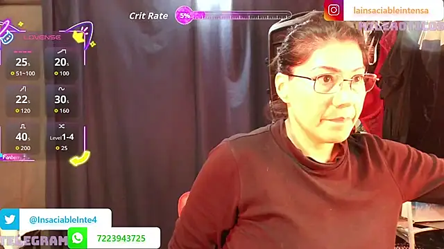 LaInsaciableIntensa online show from 05/17/26, 12:08